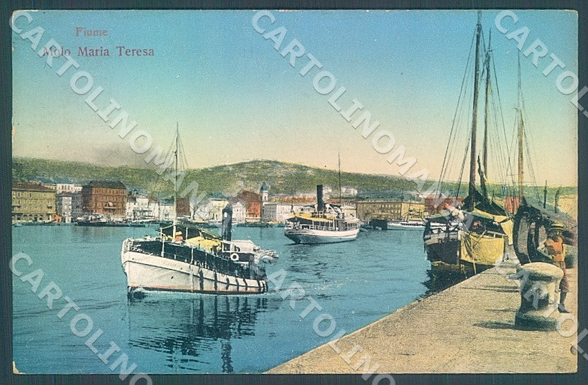 Croazia Croatia Fiume Molo Maria Teresa cartolina JK7622 – fronte