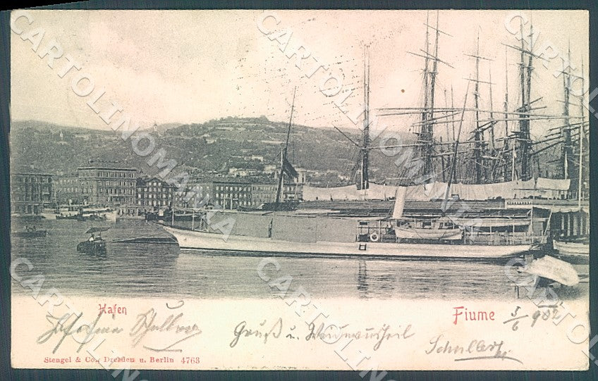Croazia Croatia Fiume Hafen cartolina JK7623 – fronte