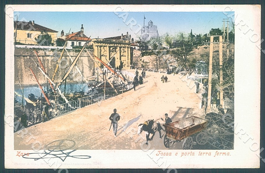 Croazia Croatia Zara Fossa Porta Terra Ferma cartolina JK7630 – fronte
