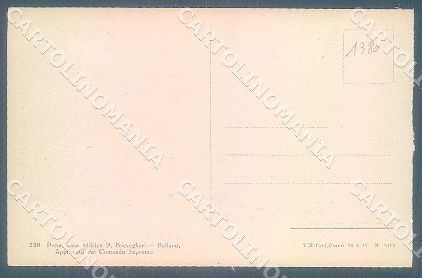 Belluno Città Porta Dojana cartolina JK7637 – retro