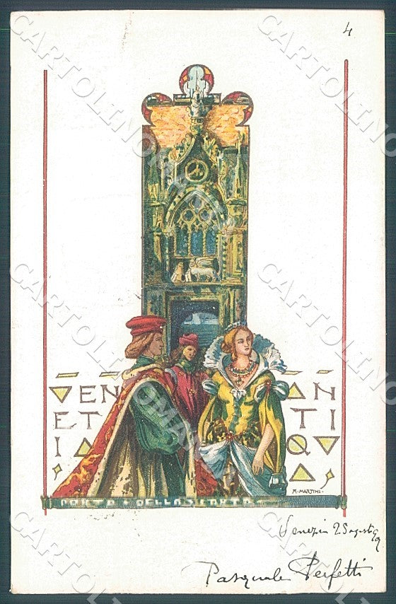 Artist Martini Venezia Venetia Antiqua cartolina JK7643 – fronte