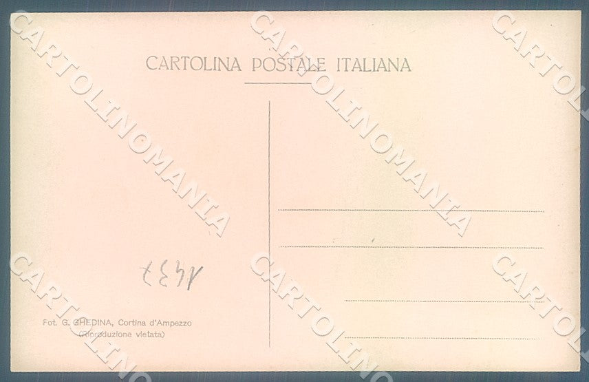 Belluno Cortina d'Ampezzo Tre Cime di Lavaredo Ghedina Foto cartolina JK7645 – retro