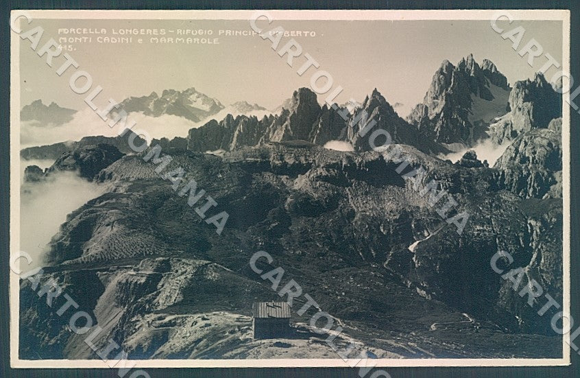 Belluno Auronzo Rifugio Principe Umberto Forcella Longeres Foto cartolina JK7649 – fronte