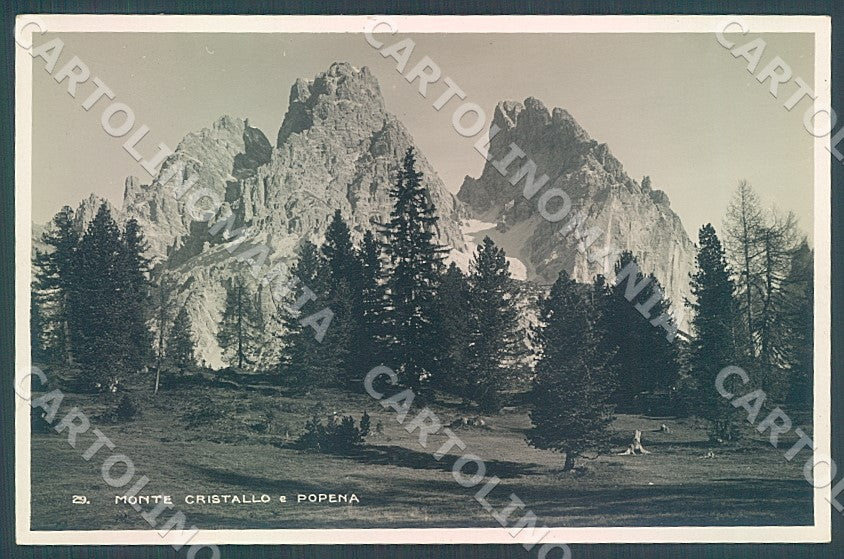 Belluno Cortina d'Ampezzo Monte Cristallo Popena Ghedina Foto cartolina JK7650 – fronte