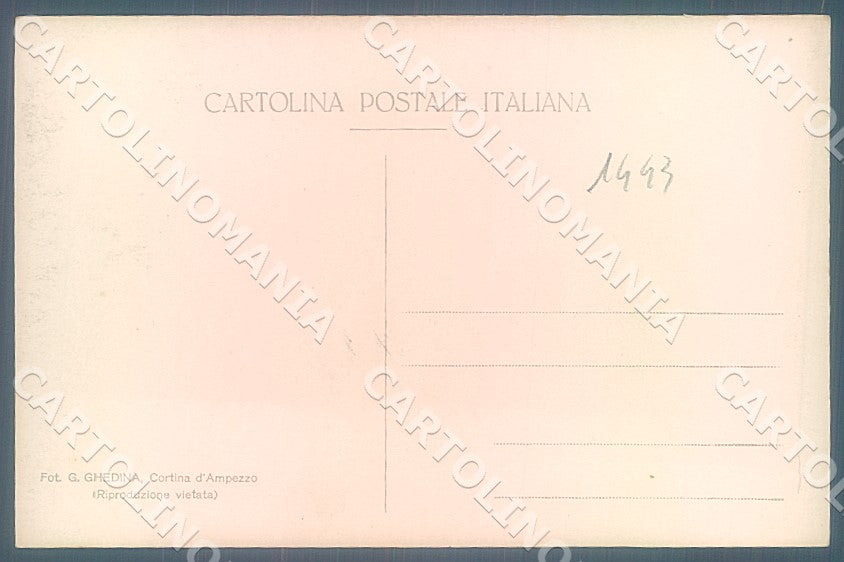 Belluno Cortina d'Ampezzo Monte Cristallo Popena Ghedina Foto cartolina JK7650 – retro