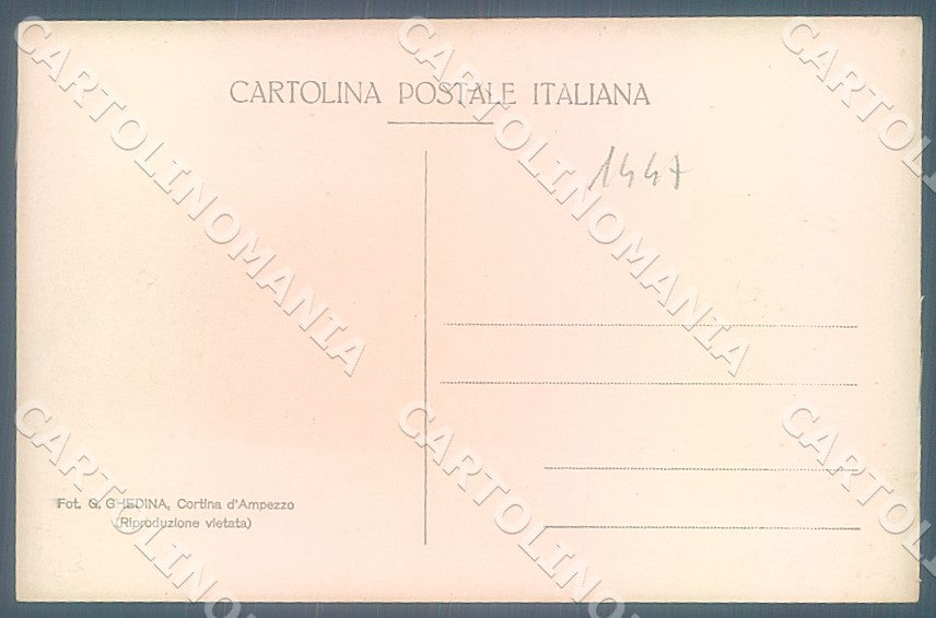 Belluno Lago di Misurina Sorapis Ghedina Foto cartolina JK7653 – retro