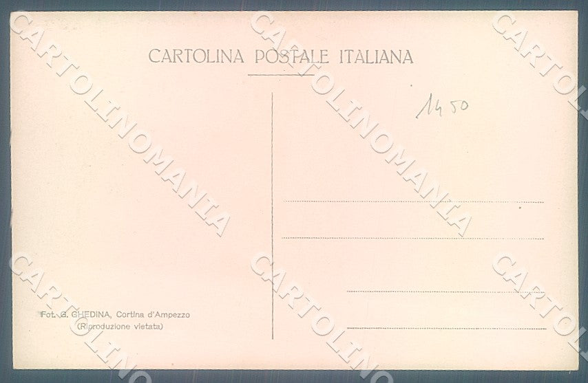 Belluno Cortina d'Ampezzo Monte Cristallo Popena Ghedina Foto cartolina JK7655 – retro