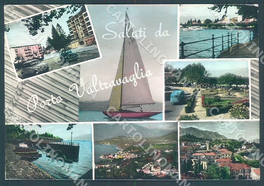 Varese Porto Valtravaglia saluto da FG Foto cartolina JK7681 – fronte