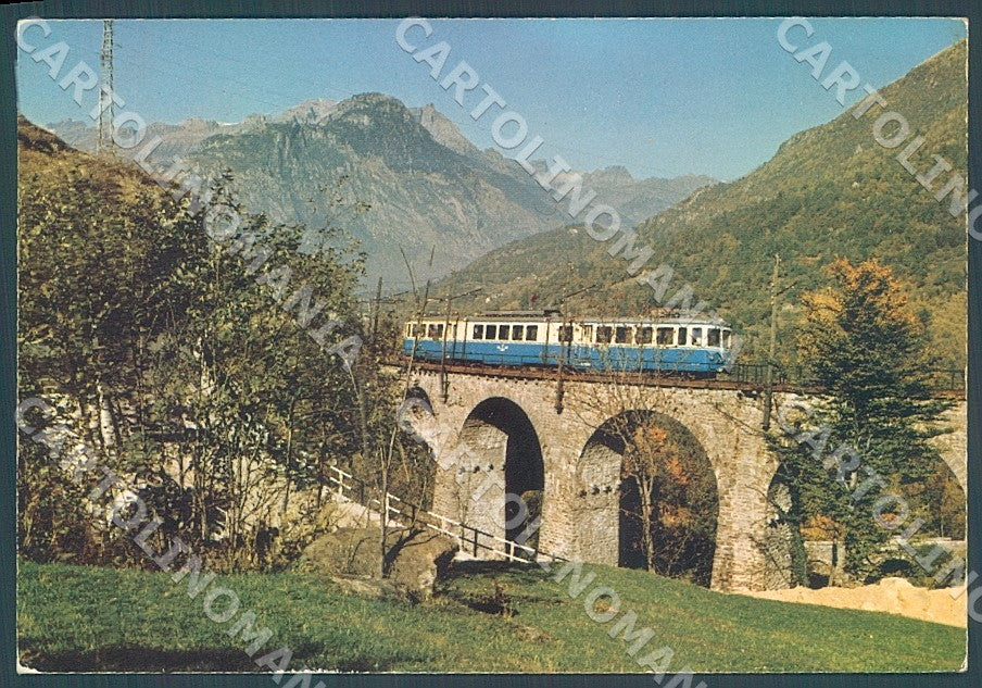 Verbania Val Vigezzo Treno Ferrovia Domodossola Locarno Foto FG cartolina JK7685 – fronte