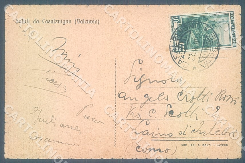 Varese Casalzuigno Valcuvia cartolina JK7692 – retro
