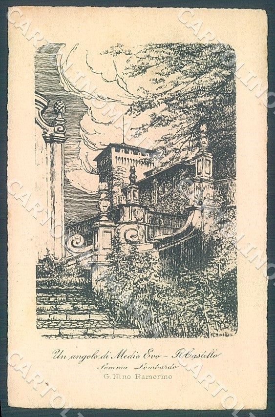 Varese Somma Lombardo Castello Nino Ramorino cartolina JK7700 – fronte