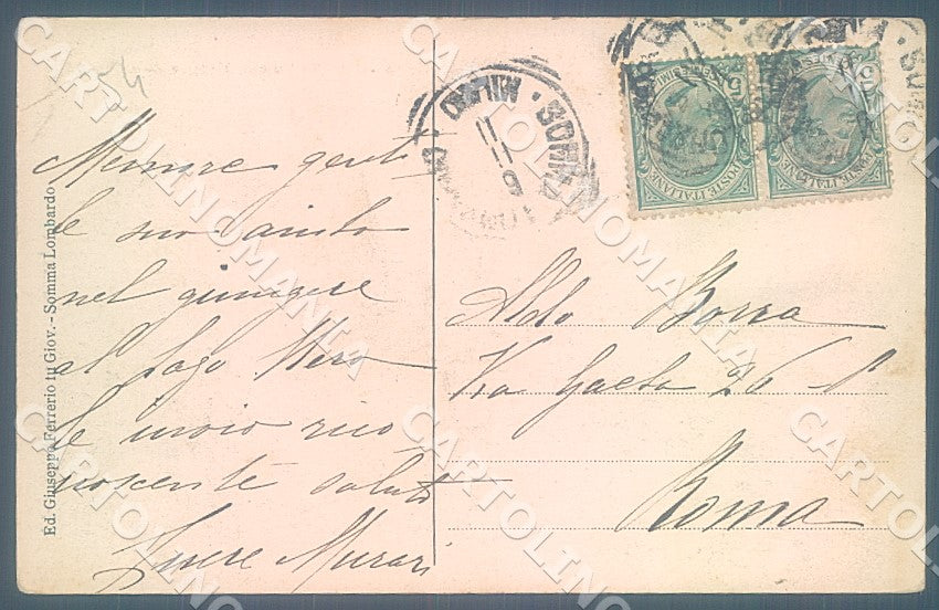 Varese Somma Lombardo Castello Visconti cartolina JK7703 – retro