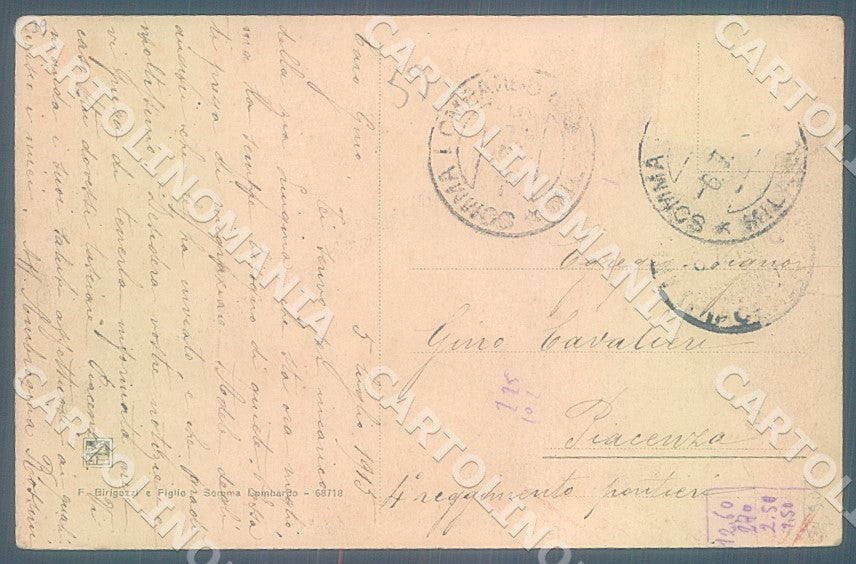 Varese Somma Lombardo Castello Visconteo Modiano 68718 cartolina JK7706 – retro