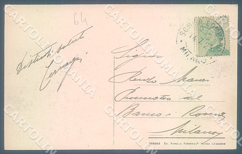 Varese Somma Lombardo Castello Visconti cartolina JK7709 – retro