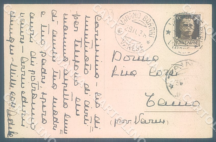 Varese Varano Borghi cartolina JK7712 – retro