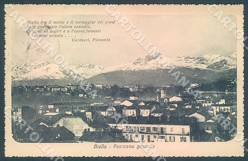 Biella Città Carducci cartolina JK7728 – fronte