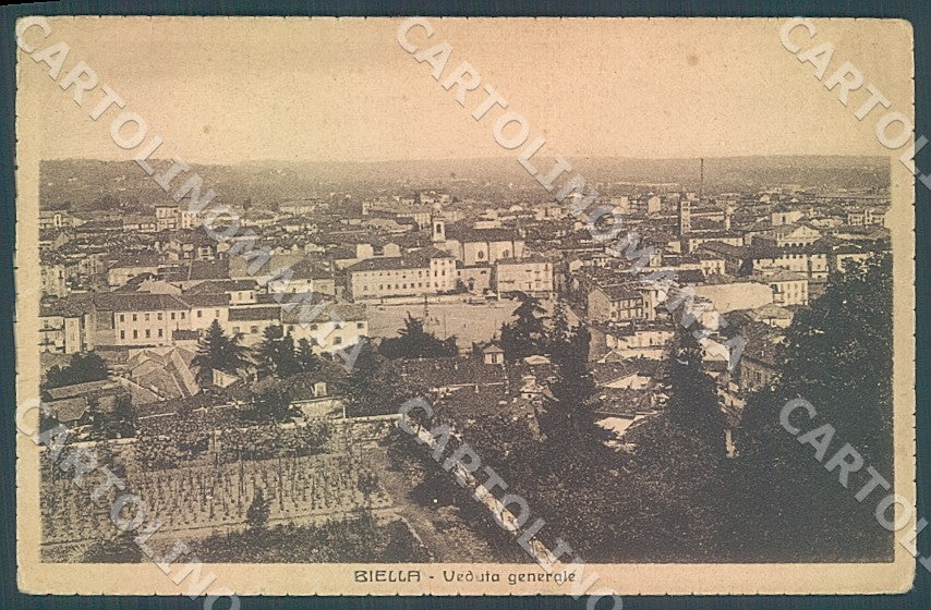 Biella Città PIEGA cartolina JK7729 – fronte