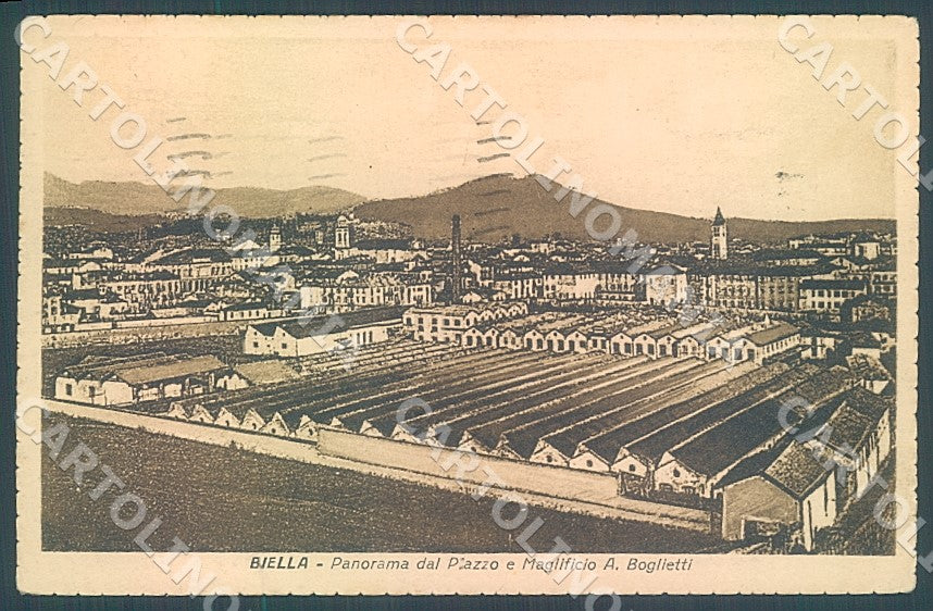 Biella Città Maglificio Boglietti cartolina JK7730 – fronte