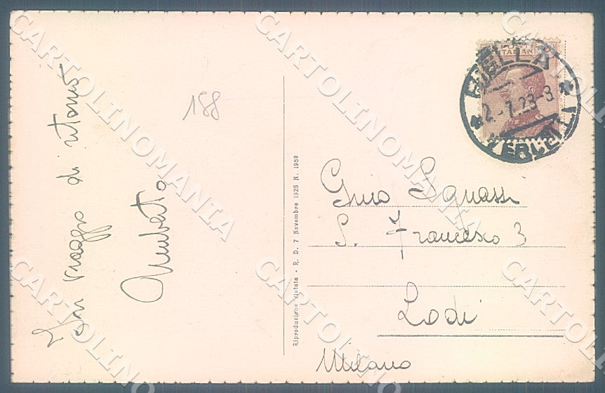 Biella Città Arco Monumentale Via Amedeo Avogadro cartolina JK7732 – retro