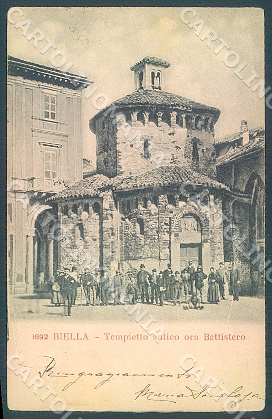 Biella Città Battistero Fotocromo 1692 STRAPPINO cartolina JK7733 – fronte