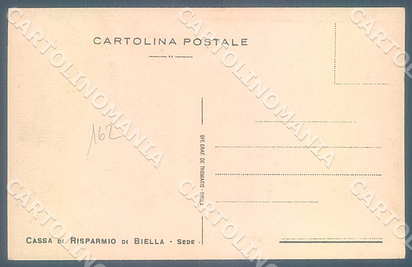 Biella Città Banca Cassa di Risparmio cartolina JK7734 – retro