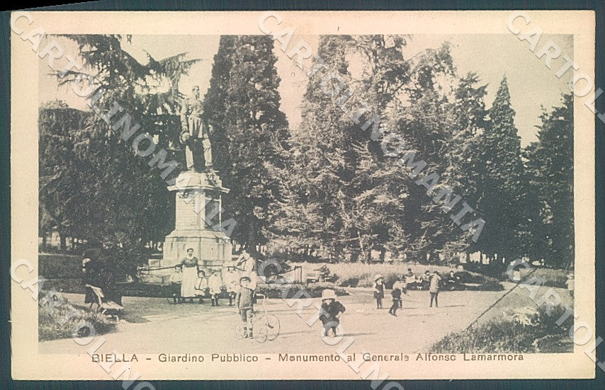 Biella Città Monumento Generale Lamarmora cartolina JK7735 – fronte