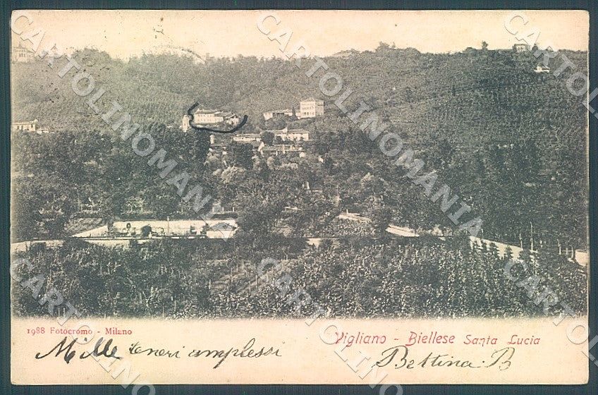 Biella Vigliano Biellese Santa Lucia Fotocromo 1988 PIEGHINA cartolina JK7736 – fronte