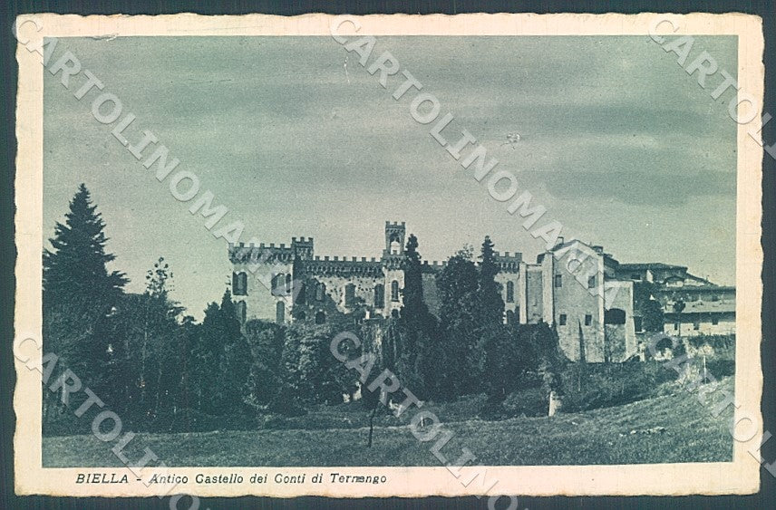 Biella Città Castello Conti di Ternengo cartolina JK7742 – fronte