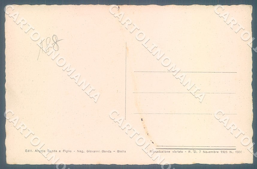 Biella Città Castello Conti di Ternengo cartolina JK7742 – retro