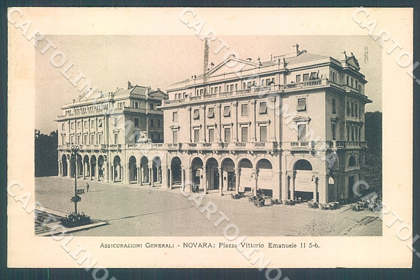 Novara Città Piazza Vittorio Emanuele II Assicurazioni Generali cartolina JK7756 – fronte