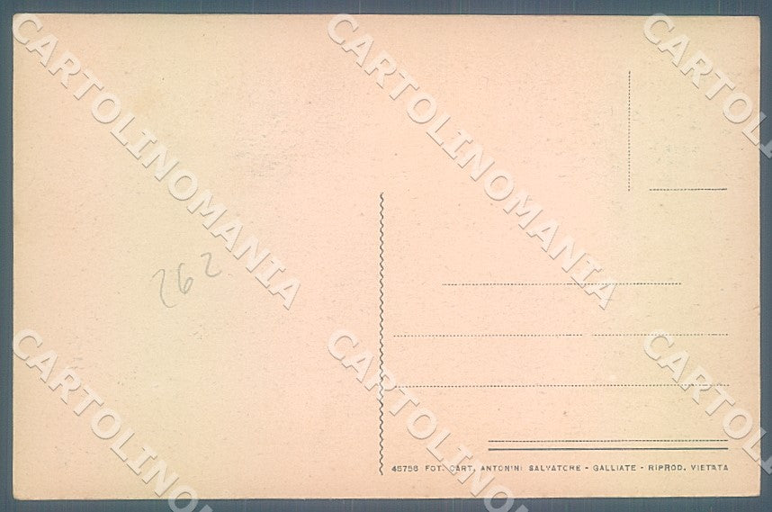 Novara Galliate Palazzo Comunale cartolina JK7764 – retro