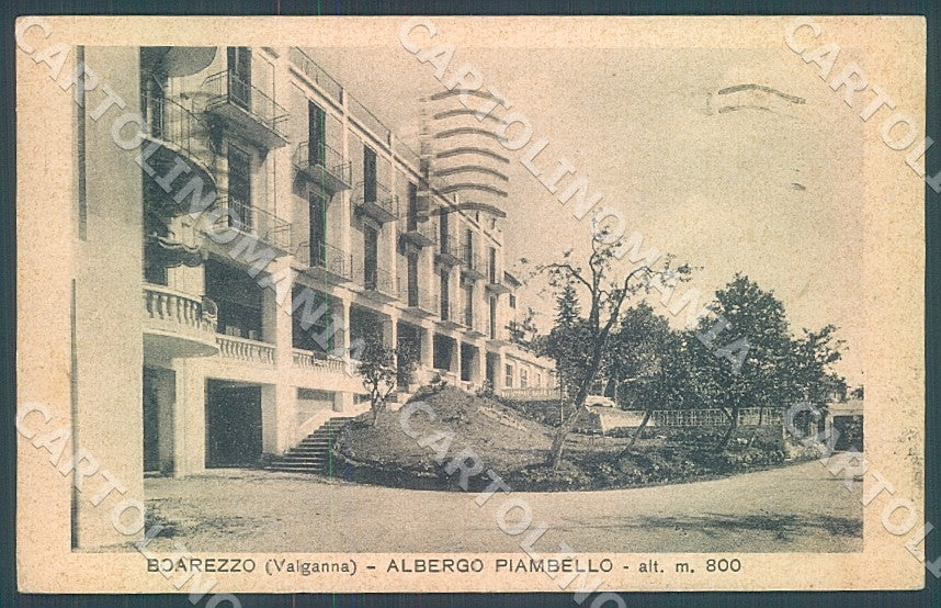 Varese Boarezzo Albergo Piambello cartolina JK7777 – fronte