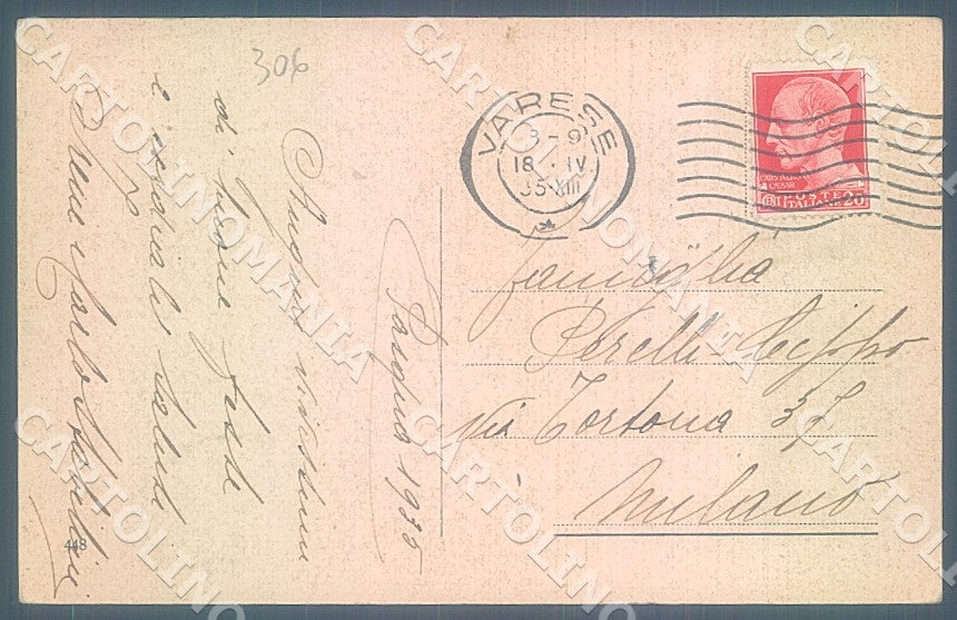 Varese Boarezzo Albergo Piambello cartolina JK7777 – retro