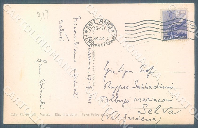 Varese Gazzada Foto cartolina JK7784 – retro