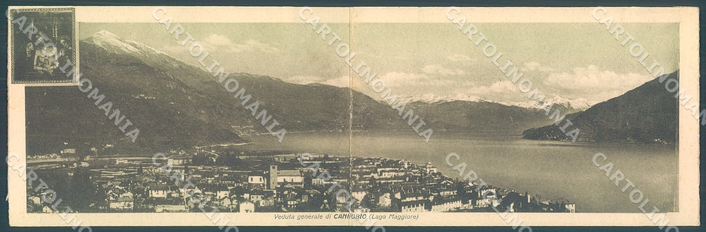 Verbania Cannobio Lago Maggiore Panoramica doppia cartolina JK7794 – fronte
