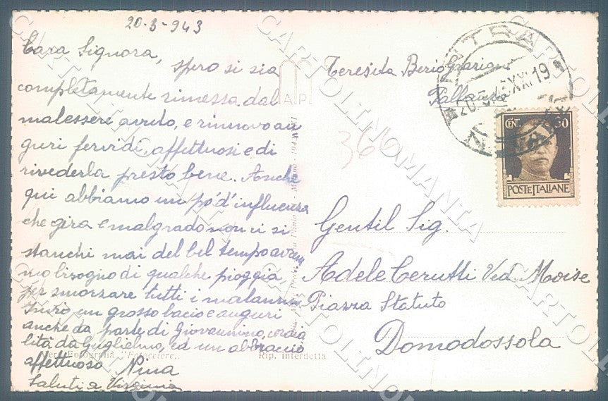 Verbania Intra Lago Maggiore Foto cartolina JK7795 – retro