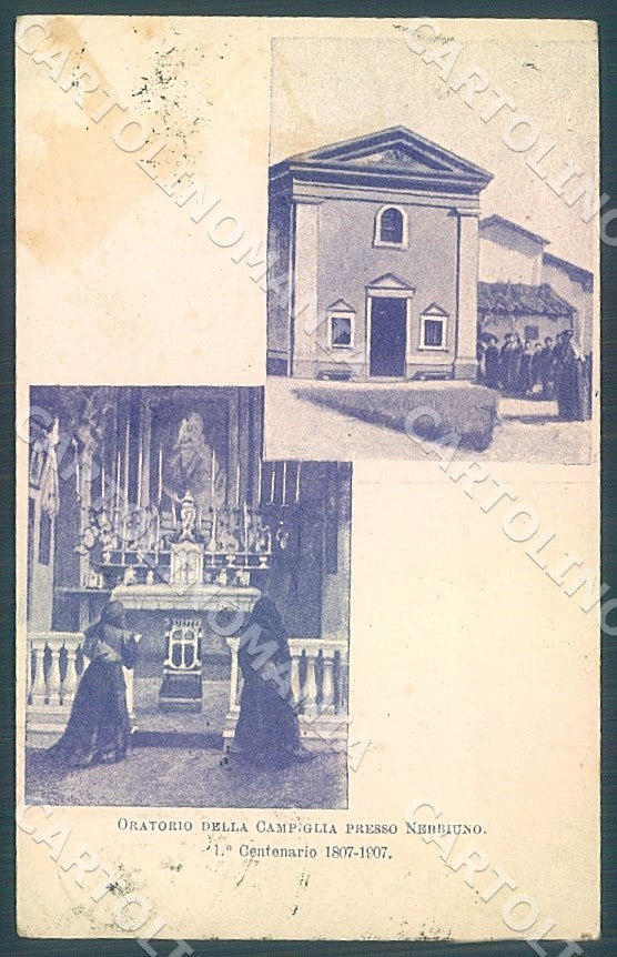 Novara Nebbiuno Chiesa Oratorio della Campiglia PIEGHINA ANGOLO cartolina JK7805 – fronte