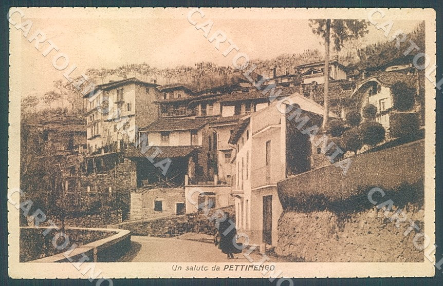 Biella Pettinengo saluto da cartolina JK7814 – fronte