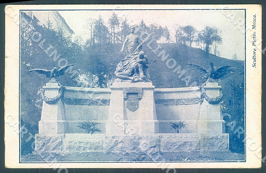 Biella Mosso Santa Maria Monumento Caduti PIEGA ANGOLO cartolina JK7817 – fronte
