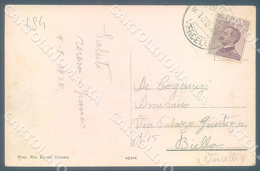 Biella Sostegno Frazione Asei cartolina JK7832 – retro