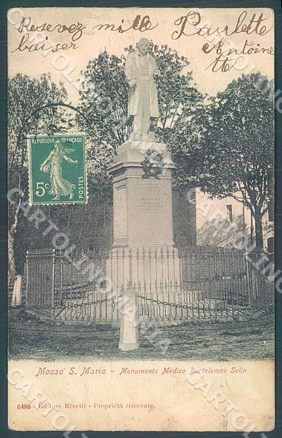 Biella Mosso Santa Maria Monumento Medico Sella cartolina JK7834 – fronte