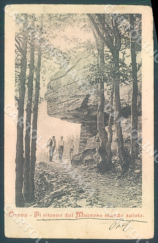 Biella Oropa Monte Mucrone PIEGA cartolina JK7844 – fronte