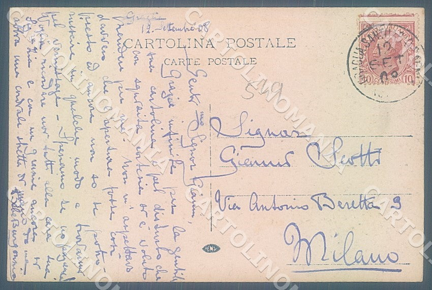 Biella Graglia Mombarone Foto ABRASA cartolina JK7845 – retro