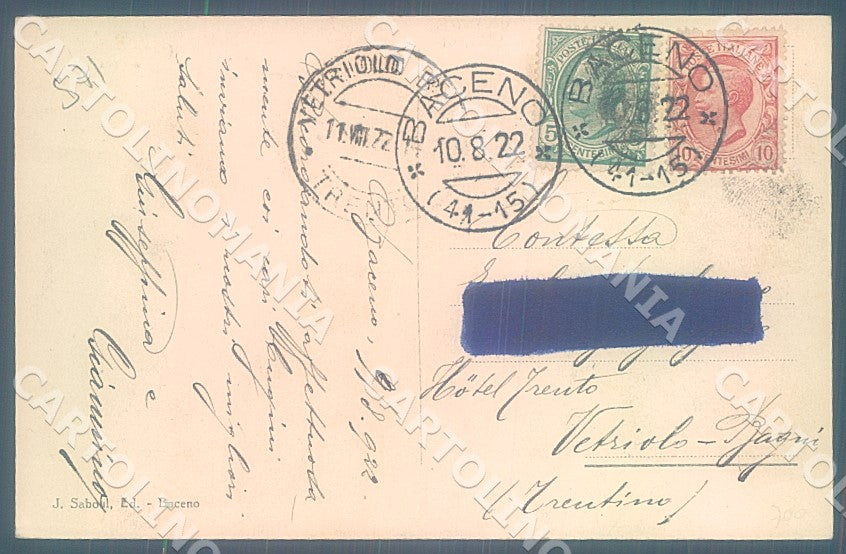 Verbania Baceno Valle Antigorio cartolina JK7851 – retro