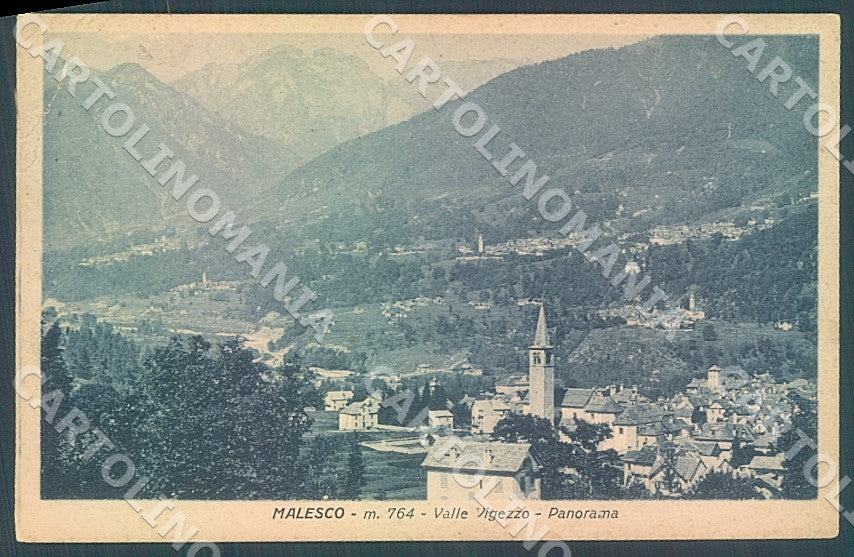 Verbania Malesco Valle Vigezzo PIEGA cartolina JK7869 – fronte