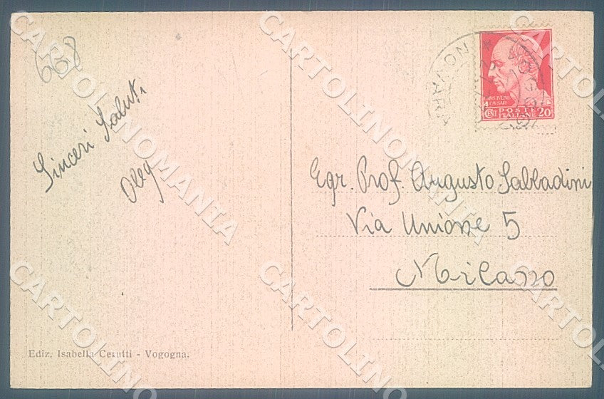 Verbania Vogogna Valle d'Ossola Rocca cartolina JK7872 – retro