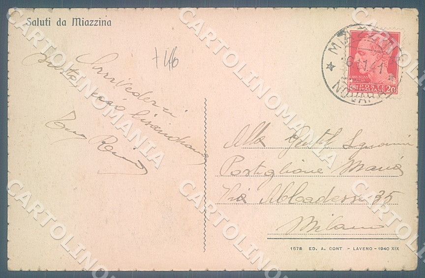 Verbania Miazzina cartolina JK7895 – retro