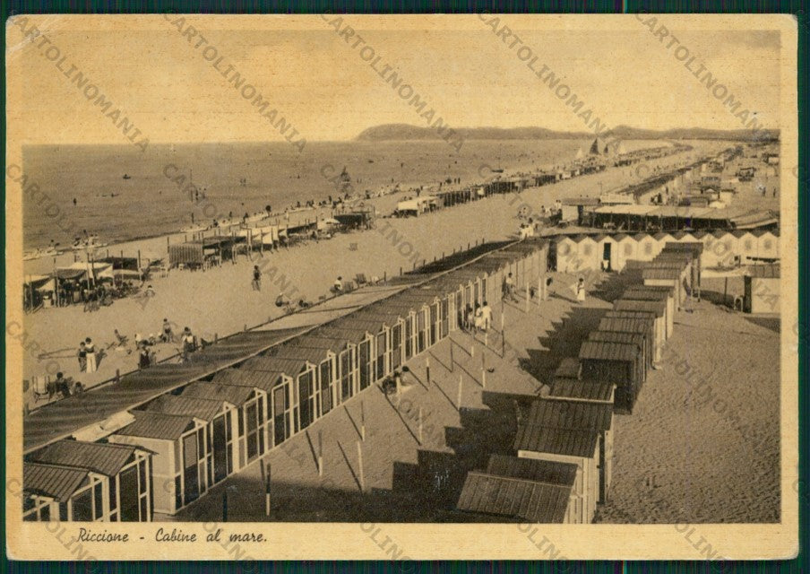 Rimini Riccione PIEGHINA FORI FG cartolina KB0003 – fronte