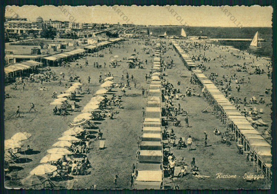 Rimini Riccione PIEGHE FG cartolina KB0005 – fronte