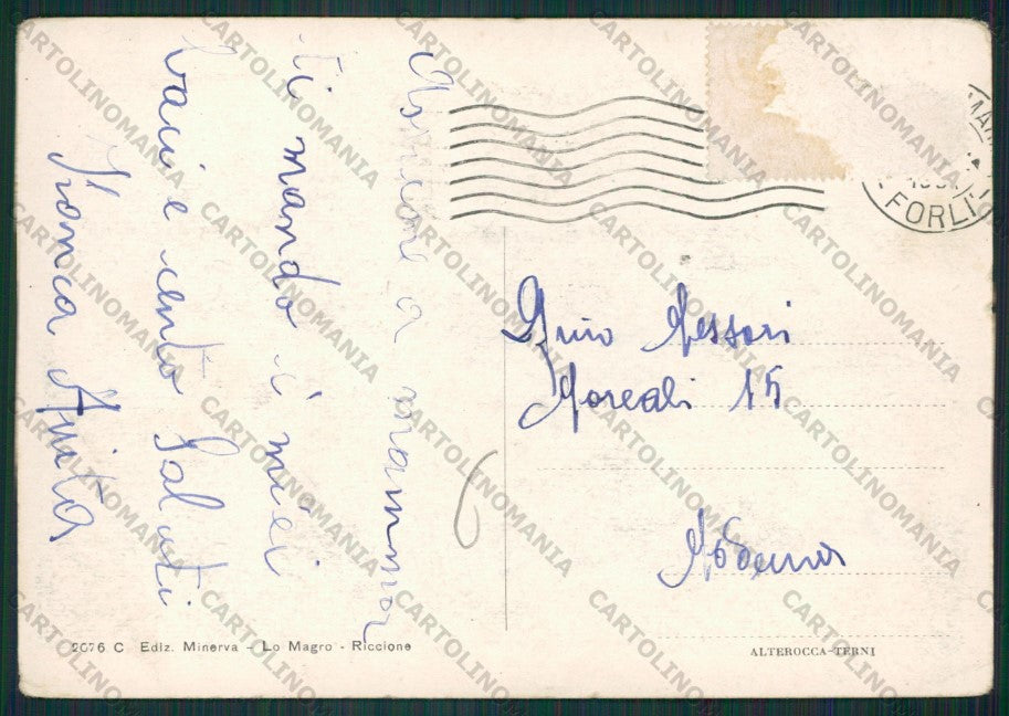 Rimini Riccione PIEGHINA FG cartolina KB0032 – retro